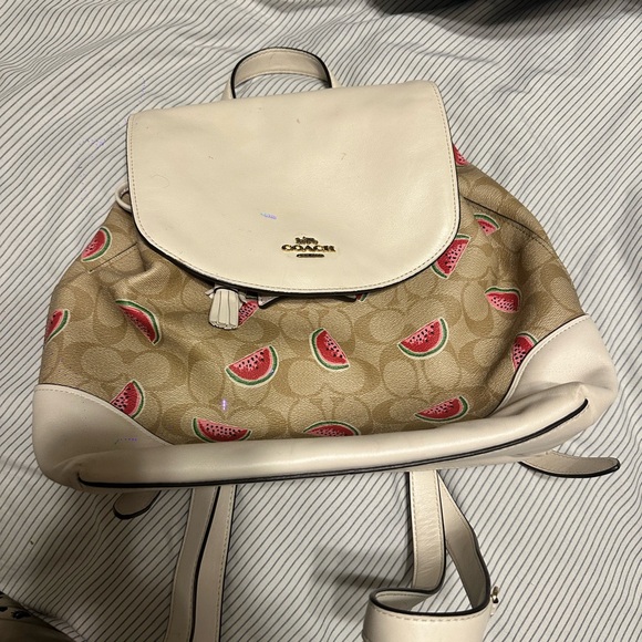 Coach Beige and Cream Women's Backpack - Picture 1 of 4